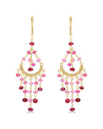 Jewelmak 14K Ruby Earring