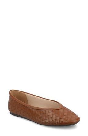 Journee Collection Fortune Flat in Tan Woven at Nordstrom Rack, Size 9.5