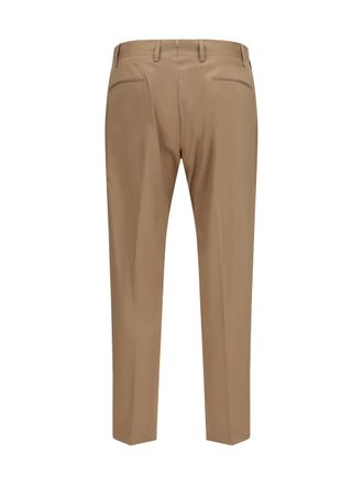 Germano Tailored Cotton Trousers - Beige