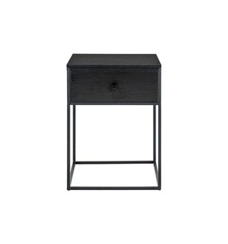 Moloo Mesa auxiliar con 1 caj&oacute;n negra 40x55 cm