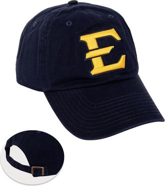 Desert Cactus East Tennessee State University Baseball Hat ETSU Buccaneers Bucs Brimmed Embroirderd Hats Cap Adjustable Cloth Strap Adult (Style A) Blue, Blue, One 