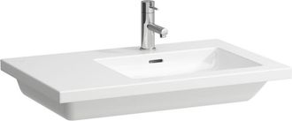 Laufen Laufen - Living Lavabo cuadrado, asimétrico, repisa izquierda, sin