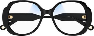 Chlo&eacute; CH0196S001 Butterfly Full Rim Sunglasses - Black
