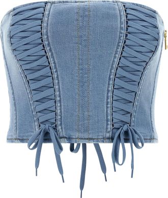 Elisabetta Franchi Blue Cotton Womens Blouse