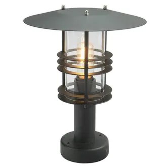 Netlighting Stockholm Outdoor Pedestal Lantern E27 in Black