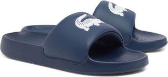 Lacoste Serve Slide Sandal in Navy/White at Nordstrom, Size 10