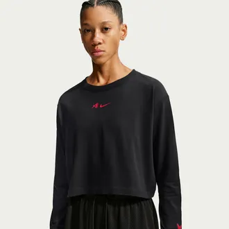Nike Womens Aja Aja Wilson Long-Sleeve Basketball T-Shirt in Black | IH8099-010