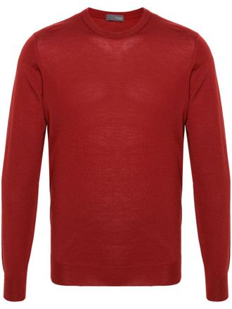 Drumohr round-neck merino-wool jumper - Red