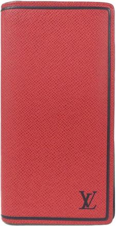 Louis Vuitton Taiga Rouge Leather Long Wallet (Bi-Fold) (Pre-Owned)
