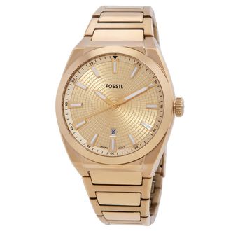 Fossil Everett Quartz Gold Dial Mens Watch FS5965