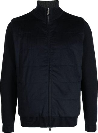 N.Peal quilted zip-up cashmere jacket - men - Cashmere - S - Blue