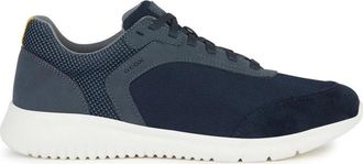 Geox Blauwe Monreale Sneakers voor Mannen - Heren - Sneakers - Blauw - 44 EU - Polyester - Schoenen