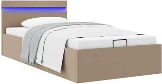 vidaXL Vidaxl - Giroletto Idraulico con led Cappuccino Similpelle 90x200 cm