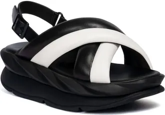 4CCCCees Womens Mellow Mela Cross-Strap Sandal In Zebra