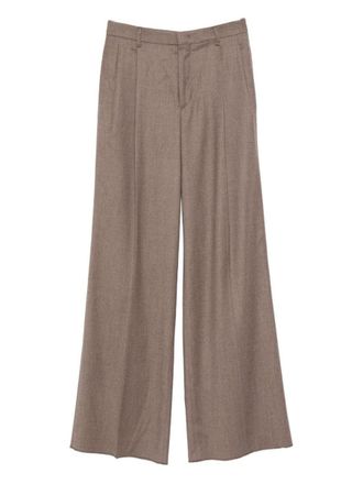 Tagliatore Brown Trousers With Pleats