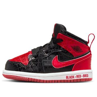Nike Jordan (TD) Air Jordan 1 Mid SS Black + Red = Bred DM9649-001