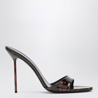 PARIS TEXAS Mules Lidia 105 in pelle verniciata Tortoise