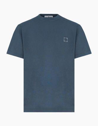 Stone Island Mens PATCH LOGO 2100030 T SHIRT - Blue - Size: 40