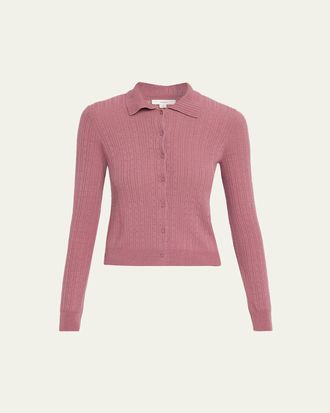 Vince Pointelle Wool Cardigan
