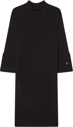 Busnel Vanessa Gebreide Jurk - Dames - Kleedjes - Zwart - M - Wol - Kleedjes