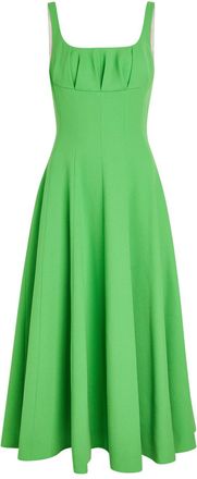 Emilia Wickstead Collins Woven Midi Dress - Green - 12 (UK12 / M)