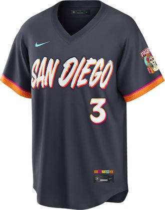 Nike Jackson Merrill San Diego Padres City Connect Nike Mens MLB Stadium Jersey in Black | RE260H3HPY9-5FS