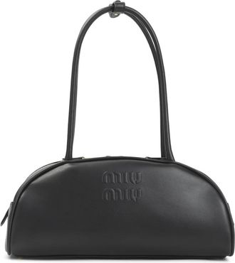 Miu Miu Beau Leren Tas - Dames - Schoudertassen - Zwart - ONE Size - Katoen - Tassen