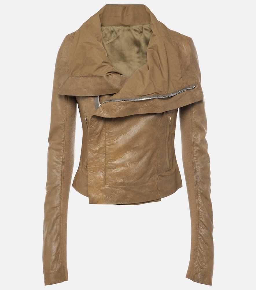 Rick owens leather jacket womens sales