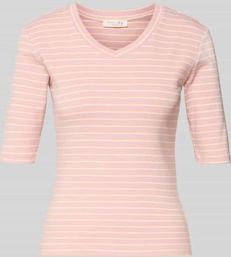 Christian Berg Longsleeve mit 3/4-Arm und V-Ausschnitt in Altrosa, Gr&ouml;&szlig;e XXL