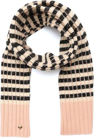 Kate Spade New York stripe rib scarf in Pink Multi at Nordstrom
