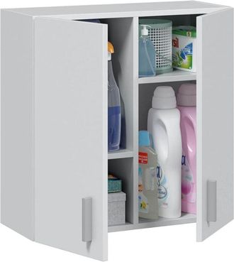 F.R.S. Armario Multiusos Para Colgar En Acabado Blanco Milan. 59 Cm(ancho) 60 Cm(altura) 26.5 Cm(fondo)