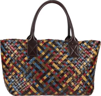 Bottega Veneta Intrecciato Brown Leather Tote Bag (Pre-Owned)