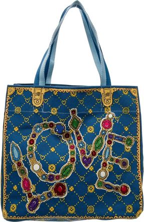 Brighton Glittering Love Tote In Blue Multi