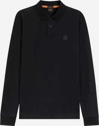 HUGO BOSS Mens Boss Passerby Long Sleeve Polo - Black - Size: 30/31/36