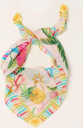 Fat Face FatFace Pink Parrot Square Scarf