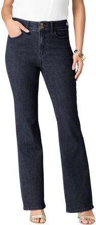 Roaman's Plus Size High Rise Tummy Control Bootcut Jeans in Dark Wash at Nordstrom, Size 24