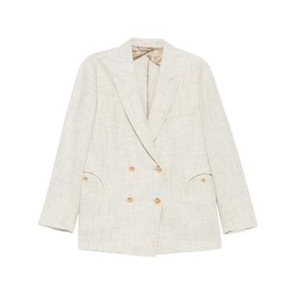 Blaz&eacute; Milano Jassen, Dames, Beige, S, Leer, Jacket