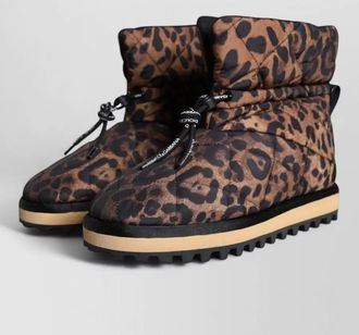 Dolce & Gabbana quilted leopard ankle boots