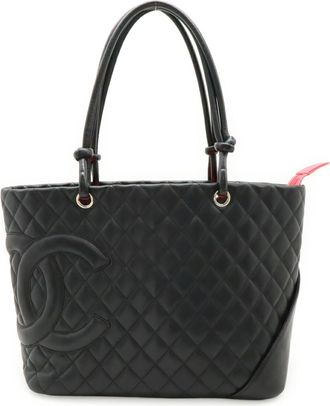Chanel Black Pink Shoulder Bag Tote Bag (Pre-Owned)