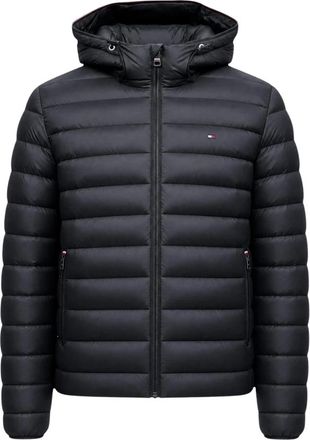 Tommy Hilfiger Hooded Jacket - Heren - Winterjassen - Zwart - M - Leer - Jassen