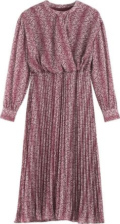 La Redoute Collections Lange pliss&eacute;jurk met grafische print