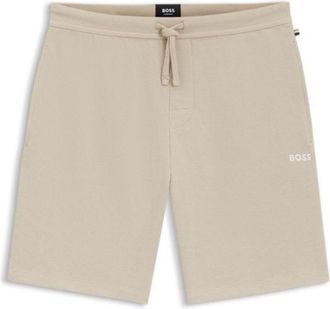 BOSS Cotton-blend pajama shorts with embroidered logo