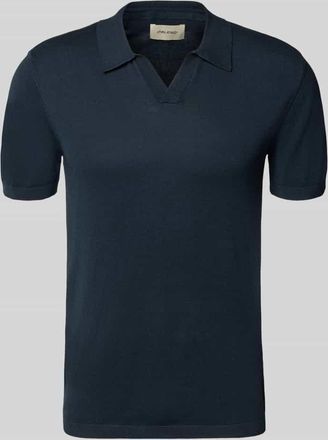 Blend Regular Fit Poloshirt in Strick-Optik Modell Bray in Marine, Gr&ouml;&szlig;e 3XL