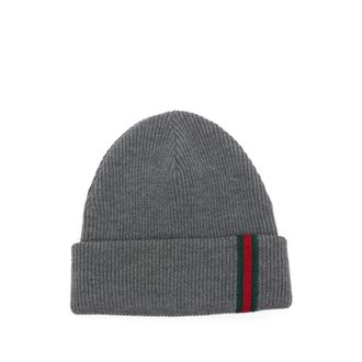 Gucci Wool Web-stripe Beanie