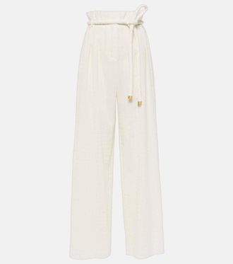 Loro Piana Pantaloni a gamba larga Tristin in misto cotone