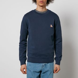 Maison Kitsuné Heren Maison Kitsune Chillax Patch Regular Sweatshirt in Blauw