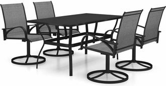 vidaXL Juego De Comedor De Jard&iacute;n 5 Piezas Textilene Y Acero Vidaxl