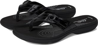 Clarks Breeze Reyna Womens Sandals Black Patent Synthetic : 5 B - Medium