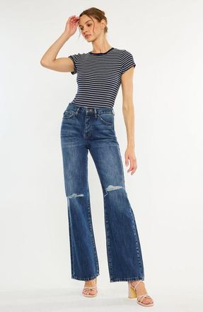 Kancan Montana Ultra High Rise 90s Flare Jeans in Dark Wash at Nordstrom, Size 28