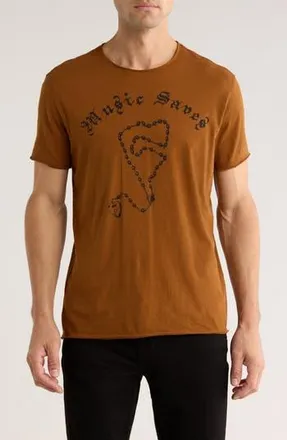 John Varvatos Music Saves Graphic T-Shirt in Sienna Brown at Nordstrom Rack, Size Xx-Large